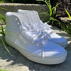 Vans Size 8 all-white Sk8-hi classics